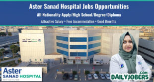 Aster Sanad Hospital Jobs