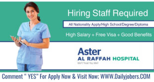 Aster Al Raffah Hospital Jobs