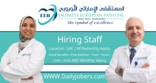 Emirates European Hospital Jobs